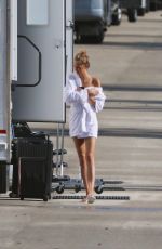 ROMEE STRIJD on the Set of a Photoshoot in Miami 10/26/2015
