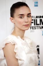 ROONEY MARA at Carol Photocall at 2015 BFI London Film Festival 10/14/2015