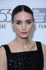 ROONEY MARA at Carol Premiere at 53rd New York Film Festival 10/09/2015