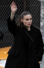 ROONEY MARA Hails a Taxi Cab in New York 10/04/2015