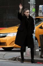 ROONEY MARA Hails a Taxi Cab in New York 10/04/2015