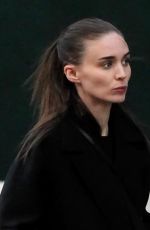 ROONEY MARA Hails a Taxi Cab in New York 10/04/2015