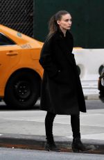 ROONEY MARA Hails a Taxi Cab in New York 10/04/2015