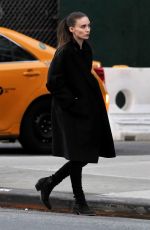 ROONEY MARA Hails a Taxi Cab in New York 10/04/2015