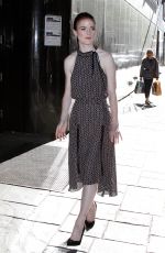 ROSE LESLIE Leaves Good Day New York in New York 10/12/2015