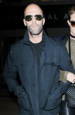 ROSIE HUNTINGTON-WHITELEY and Jason Statham at Los Angeles International Airport 10/07/2015