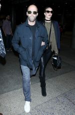 ROSIE HUNTINGTON-WHITELEY and Jason Statham at Los Angeles International Airport 10/07/2015