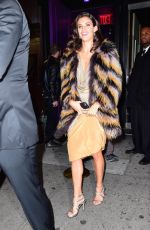 SARA SAMPAIO Leaves Angel Ball 2015 in New York 10/20/2015