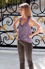 SARAH HYLAND on the Set of Modern Family in Los Angeles 10/12/2015