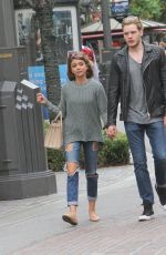 SARAH HYLAND Out Shopping at the Grove in Hollywood 10/16/2015