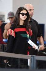 SELENA GOMEZ Arrives at JFK airport in New York 10/15/2015