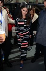 SELENA GOMEZ Arrives at SiriusXM Studios in New York 10/12/2015