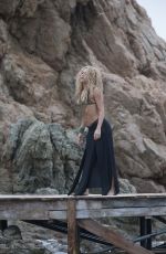 SHAKIRA in Bikini Top on the Set of a Commercial in Spain 10/08/2015