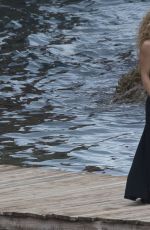SHAKIRA in Bikini Top on the Set of a Commercial in Spain 10/08/2015