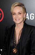 SHARON STONE at Agent X Premiere in West Hollywood 10/20/2015