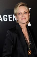 SHARON STONE at Agent X Premiere in West Hollywood 10/20/2015