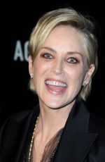 SHARON STONE at Agent X Premiere in West Hollywood 10/20/2015