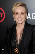 SHARON STONE at Agent X Premiere in West Hollywood 10/20/2015