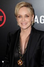 SHARON STONE at Agent X Premiere in West Hollywood 10/20/2015