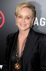 SHARON STONE at Agent X Premiere in West Hollywood 10/20/2015