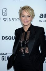 SHARON STONE at amfAR’s Inspiration Gala in Hollywood 10/29/2015