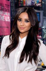 SHAY MITCHELL on the Set of Extra in New York 10/05/2015