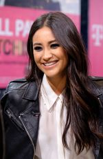 SHAY MITCHELL on the Set of Extra in New York 10/05/2015