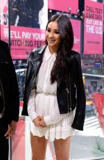 SHAY MITCHELL on the Set of Extra in New York 10/05/2015