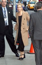 SIENNA MILLER Arrives at Late Show with Stephen Colbert in New York 10/26/2015