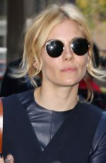 SIENNA MILLER Arrives at SiriusXM Studios in New York 10/19/2015