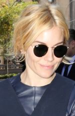 SIENNA MILLER Arrives at SiriusXM Studios in New York 10/19/2015