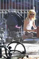 SIENNA MILLER at a Playground in New York 10/22/2015