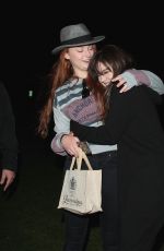 SOPHIE TURNER and HAILEE STEINFELD Night Out in Hyde Park in London 10/01/2015