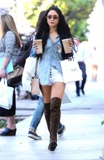 VANESSA HUDGENS in Knee Boots Out in Los Angeles 10/07/2015