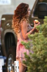 VANESSA HUDGENS on the Set of Freaks of Nature in Los Angeles 09/30/2015