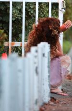 VANESSA HUDGENS on the Set of Freaks of Nature in Los Angeles 09/30/2015