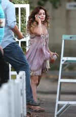 VANESSA HUDGENS on the Set of Freaks of Nature in Los Angeles 09/30/2015