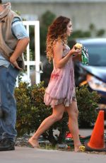 VANESSA HUDGENS on the Set of Freaks of Nature in Los Angeles 09/30/2015