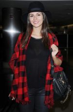 VICTORIA JUSTICE at LAX Airport in Los Angeles 10/14/2015