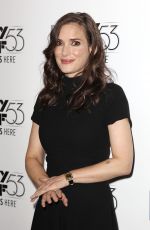WINONA RYDER at Experimenter Premiere at 53rd New York Film Festival 10/06/2015