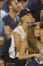 YVONNE STRAHOVSKI at Dodgers v Mets Game in Los Angeles 10/15/2015