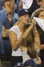YVONNE STRAHOVSKI at Dodgers v Mets Game in Los Angeles 10/15/2015