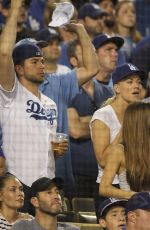 YVONNE STRAHOVSKI at Dodgers v Mets Game in Los Angeles 10/15/2015