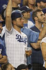 YVONNE STRAHOVSKI at Dodgers v Mets Game in Los Angeles 10/15/2015