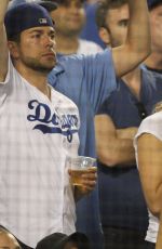 YVONNE STRAHOVSKI at Dodgers v Mets Game in Los Angeles 10/15/2015