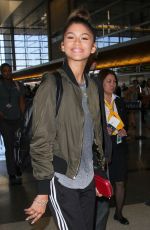 ZENDAYA COLEMAN Arrives at LAX Airport in Los Angeles 10/01/2015
