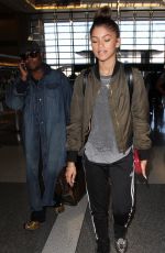 ZENDAYA COLEMAN Arrives at LAX Airport in Los Angeles 10/01/2015