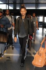 ZENDAYA COLEMAN Arrives at LAX Airport in Los Angeles 10/01/2015