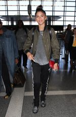 ZENDAYA COLEMAN Arrives at LAX Airport in Los Angeles 10/01/2015
