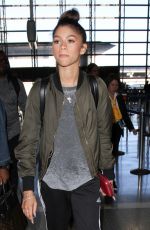 ZENDAYA COLEMAN Arrives at LAX Airport in Los Angeles 10/01/2015